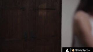 The stepsister swapped pussy eating with her busty half-sister in the kitchen
