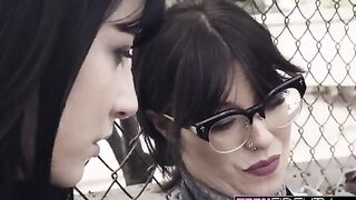 Goth Charlotte Sartre gets her asshole gapped by coach