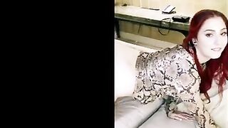 Arietta gets her red head shaved and stuffed with BBC