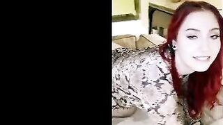 Arietta gets her red head shaved and stuffed with BBC