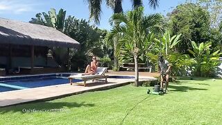 My gardener is useless, but he knows how to satisfy me while my husband rests