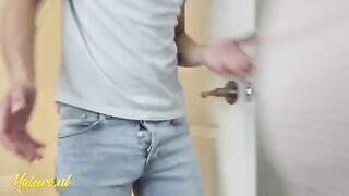 The stepson spied on his steaming-hot stepmom and got caught