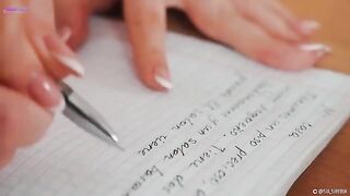 Squirt on Spanish lesson with a hot solo girl who loves to play