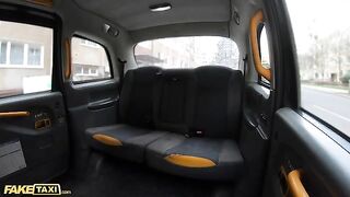 A young guy had sex with a taxi driver in the fake taxi