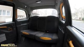 A young guy had sex with a taxi driver in the fake taxi