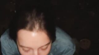 A beautiful girl swallows on the first date