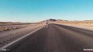 Brunette hottie Freya Parker gets fucked hard after skating, showcasing her slim 5'10" frame and 34-25-37 curves in a wild ride