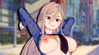 The Chainsaw Man is a powerful force in this hentai animation