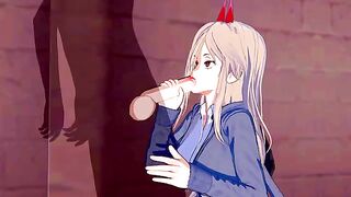 The Chainsaw Man is a powerful force in this hentai animation