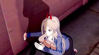 The Chainsaw Man is a powerful force in this hentai animation
