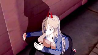 The Chainsaw Man is a powerful force in this hentai animation