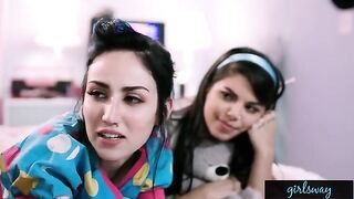 A retro sleepover with the hottest college girls ever, featuring Gina Valentina and Gianna Dior