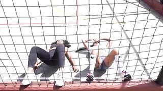 Exercise routine with lesbian Colombian intensity and my friend Carla Morelli