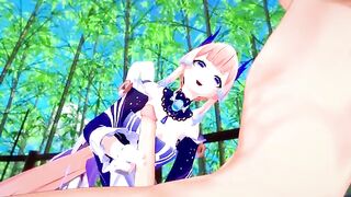 Kokomi takes a cum shot after getting her pussy filled with cock - Genshin Impact