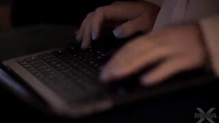 Pervert guy fucked his step-daughter while she was sexting with someone