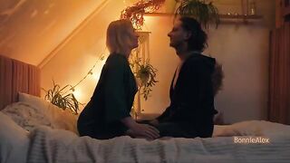 A couple enjoys a sensual and passionate homemade intimate experience