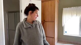 A couple trying to get a better deal from their pregnant landlord