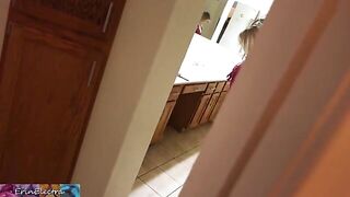 The stepson got caught jerking off by his stepmom