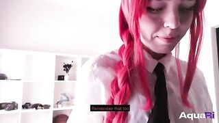 The cute girl Makima gently fucked with Denji in missionary