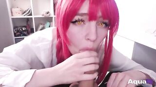 The cute girl Makima gently fucked with Denji in missionary