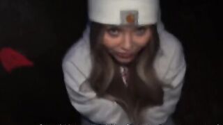 A slutty girl gets fucked by skaters in POV style