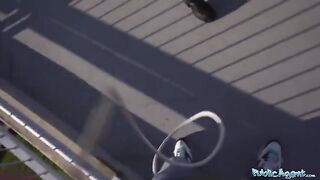 Public Agent chases a sexy brunette with a tempting offer for some cash