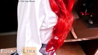 The tutor helps the student to concentrate on sex with ass