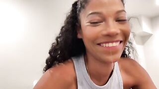 Sister's bestfriend is hungry for cock and cum swallowing