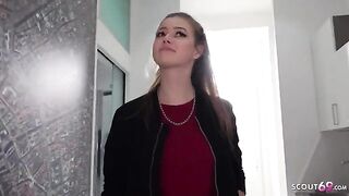 German casting with petite teen Olivia Sparkle from Prague, Czech Republic