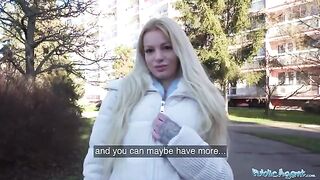 Public Agent: German blonde MILF makes money by fucking in public places