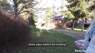 Public Agent: German blonde MILF makes money by fucking in public places