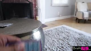 Gina Valentina does her first lap dance for her stepbrother on camera