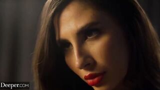 Stranger satisfied fetishistic desires of sexy brunette Gianna