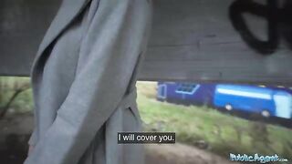 A sexy Russian babe got fucked outdoors for cash by Public Agent