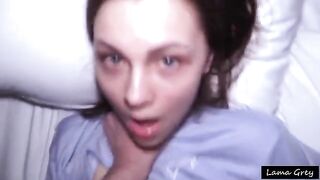 A girl with a cute face gets fucked hard in the ass