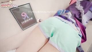 Massage slut Qiqi gets her pussy filled with thick cum