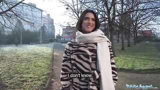 Public agent screwed Lena Coxx, a beautiful European biology student