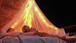 Romantic sex with a beautiful couple on a special day, captured in nature