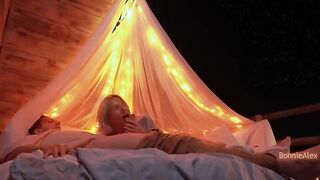 Romantic sex with a beautiful couple on a special day, captured in nature