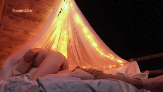 Romantic sex with a beautiful couple on a special day, captured in nature
