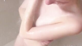 A couple has sex right over the couch after taking a shower and giving each other massages