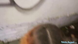Public Agent Cheating Spanish slut gets fucked on camera for cash in public place
