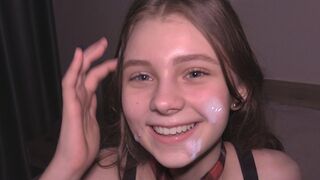 College girl used as a cum dump by horny dude