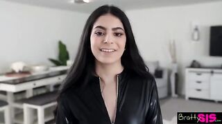 Angel Gostosa, the petite Brazilian beauty, demands stepbrother's cock be reserved for her alone