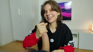 Hot cum in mouth + cumplay action with a messy facial compilation
