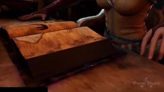 Triss Merigold from The Witcher gets tied up and pleases in a sensual way