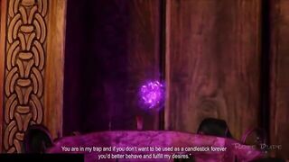 Triss Merigold from The Witcher gets tied up and pleases in a sensual way