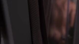 A girl took a bath and her neighbor peeked