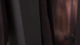 A girl took a bath and her neighbor peeked