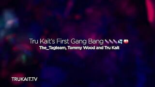 First gangbang for the beautiful Latina girl Tru Kait